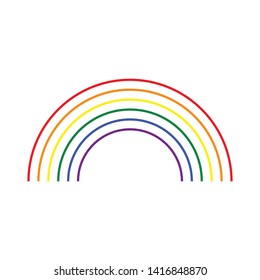 Line rainbow Icon. Pride symbol modern simple vector icon