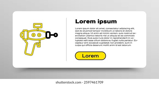 Line Ray gun icon isolated on white background. Laser weapon. Space blaster. Colorful outline concept. Vector