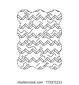 line rectangle with graphic abstract memphis background