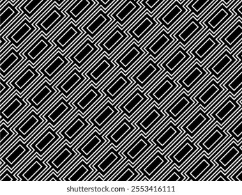 Line and Rectangle Shape Motif Pattern, Modern Contemporary Style, can use for Decoration, Ornate, Carpet, Tile, Wallpaper, Wrapping, Background, Fashion, Fabric or Graphic Design Element. Vector 