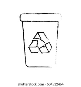 line recycle can trash to care environment