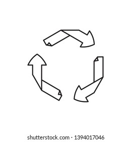 line recycle icon vector illustration. eps 10. thickness can be adjusted