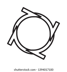 line recycle icon vector illustration. eps 10. thickness can be adjusted