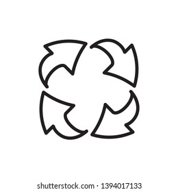 line recycle icon vector illustration. eps 10. thickness can be adjusted