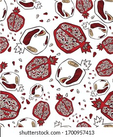 Línea roja. Patrón de marineros.Ilustración digital.