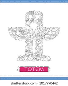 Line religion icons are grouped in Native American Totem