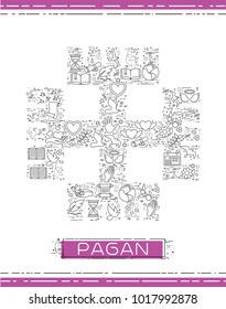 Line religion icons are grouped in Pagan Symbol