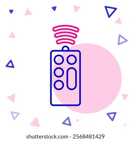 Line Remote control icon isolated on white background. Colorful outline concept. Vector