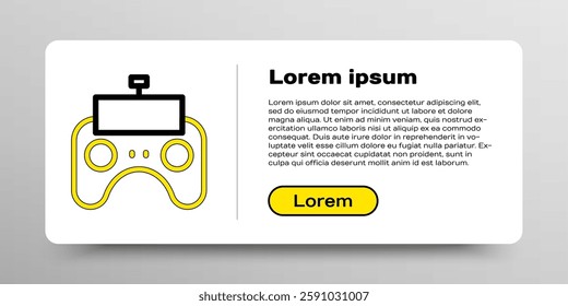 Line Remote control icon isolated on white background. Colorful outline concept. Vector