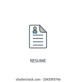 Line Resume icon. Simple element illustration. Resume symbol design from HR collection. Can be used in web and mobile.
