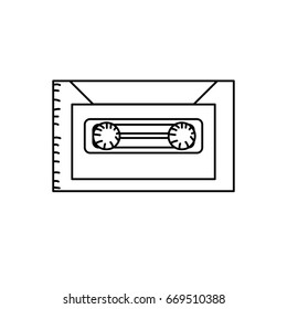 line retro cassete to listen kind music