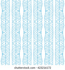 Line rhombus seamless pattern. Repeating geometric tiles. Modern stylish texture. Monochrome arabic, aztec design. Hand drawn tribe motif.