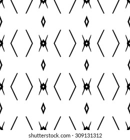 Line rhombus vector seamless pattern. Repeating geometric tiles. Modern stylish texture. Monochrome arabic, aztec design. Hand drawn tribe motif.
