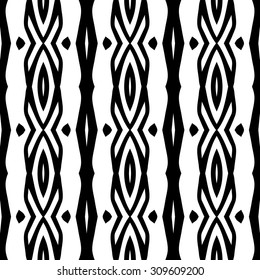 Line rhombus vector seamless pattern. Repeating geometric tiles. Modern stylish texture. Monochrome arabic, aztec design. Hand drawn tribe motif.