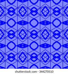 Line rhombus vector seamless pattern. Hand drawn tribe motif. Repeating geometric tiles.  Monochrome arabic, aztec design. Modern stylish texture.