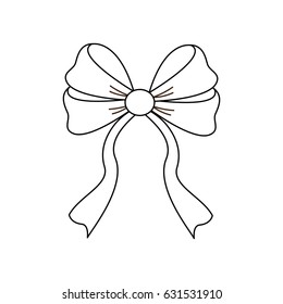 line ribbon bow to decoration gift present