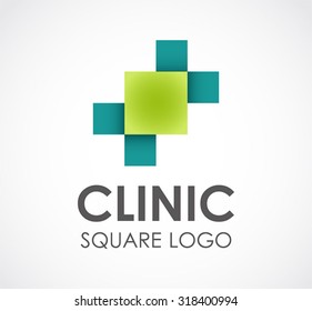 Line ribbon cross for health business abstract vector logo design template clinic company icon hospital and corporate identity symbol concept