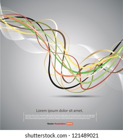 Line ribbon vector background / business background /