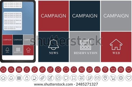 LINE rich menu design template 45