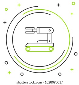 Line Robot icon isolated on white background. Colorful outline concept. Vector