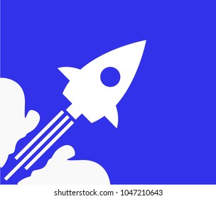 Line rocket icon