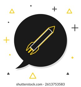 Line Rocket icon isolated on white background. Colorful outline concept. Vector