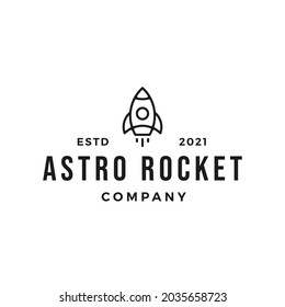 Line Rocket Logo Icon. Web Symbol Logo Template Design Element.