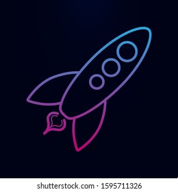 Line rocket nolan icon. Simple thin line, outline vector of sciense icons for ui and ux, website or mobile application