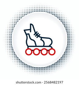 Line Roller skate icon isolated on white background. Colorful outline concept. Vector