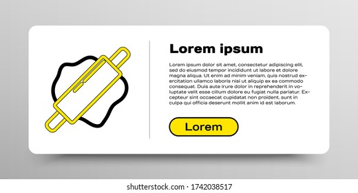 Line Rolling pin icon isolated on white background. Colorful outline concept. Vector