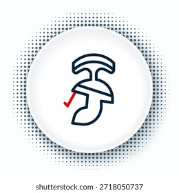Line Roman army helmet icon isolated on white background. Colorful outline concept. Vector