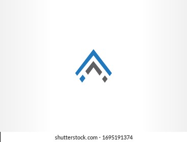 line roof logo template vector