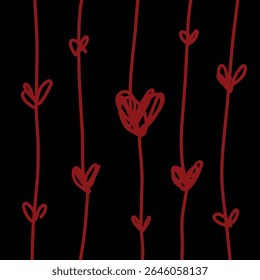 Seil mit verhedderter Liebe. Vektor eps
