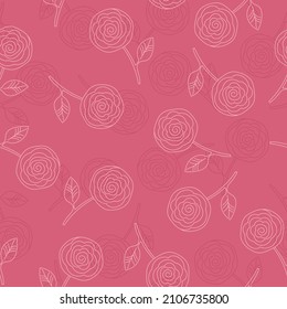 Razas de línea lindo vector rosa patrón transparente