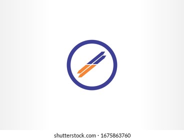 Line Round Concept Logo Design Template