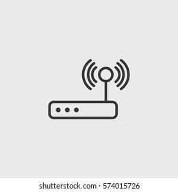 Line router icon illustration isolated vector sign symbol