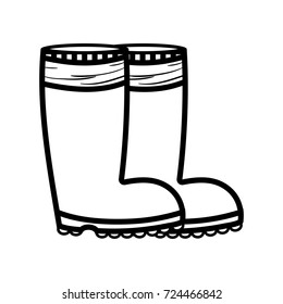 line rubber boots object to protection feet