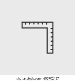 Line Ruler  icon illustration isolated vector sign symbol