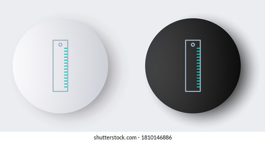 Line Ruler icon isolated on grey background. Straightedge symbol. Colorful outline concept. Vector