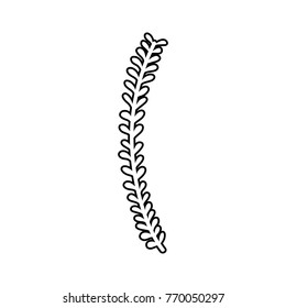 line rustic branch with natural leaves design