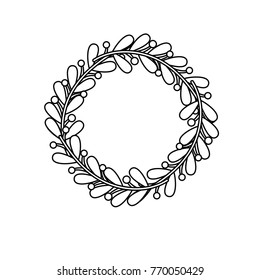 line rustic natural branches leaves design