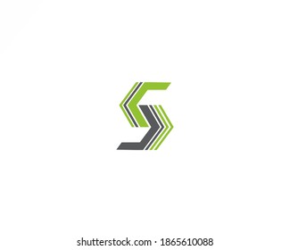 Linie S Logo-Design-Vorlage