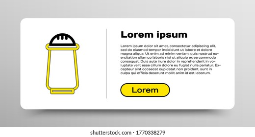 Line Salt and pepper icon isolated on white background. Cooking spices. Colorful outline concept. Vector