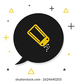 Line Salt and pepper icon isolated on white background. Cooking spices. Colorful outline concept. Vector