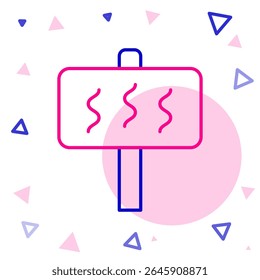 Line Sauna icon isolated on white background. Colorful outline concept. Vector