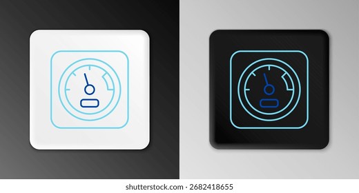 Linie Sauna Thermometer Symbol einzeln auf grauem Hintergrund. Sauna und Badausstattung. Farbiges Umrisskonzept Vektorgrafik