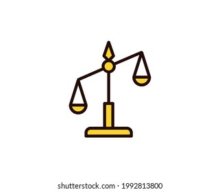 Line Scale icon isolated on white background. Outline symbol for website design, mobile application, ui. Scale pictogram. Vector illustration, editorial stroсk. 