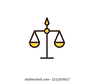 Line Scale icon isolated on white background. Outline symbol for website design, mobile application, ui. Scale pictogram. Vector illustration, editorial stroсk. 