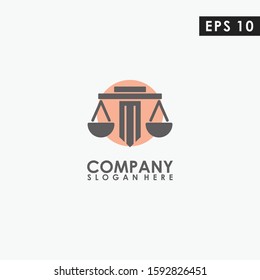 Line Scale Modern Logo Design Vector Template Isolated In Shape Colour