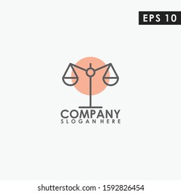 Line Scale Modern Logo Design Vector Template Isolated In Shape Colour